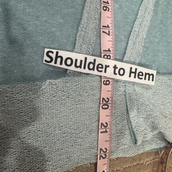 NEW SIZE L/XL Zenana Outfitters Light Blue Hoodie - Picture 8 of 10